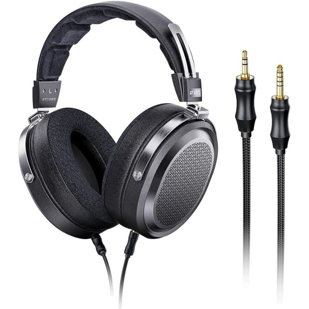 FiiO FT1 Pro Open-Back Planar Magnetic Wired Headphones for Home/Studio, Black